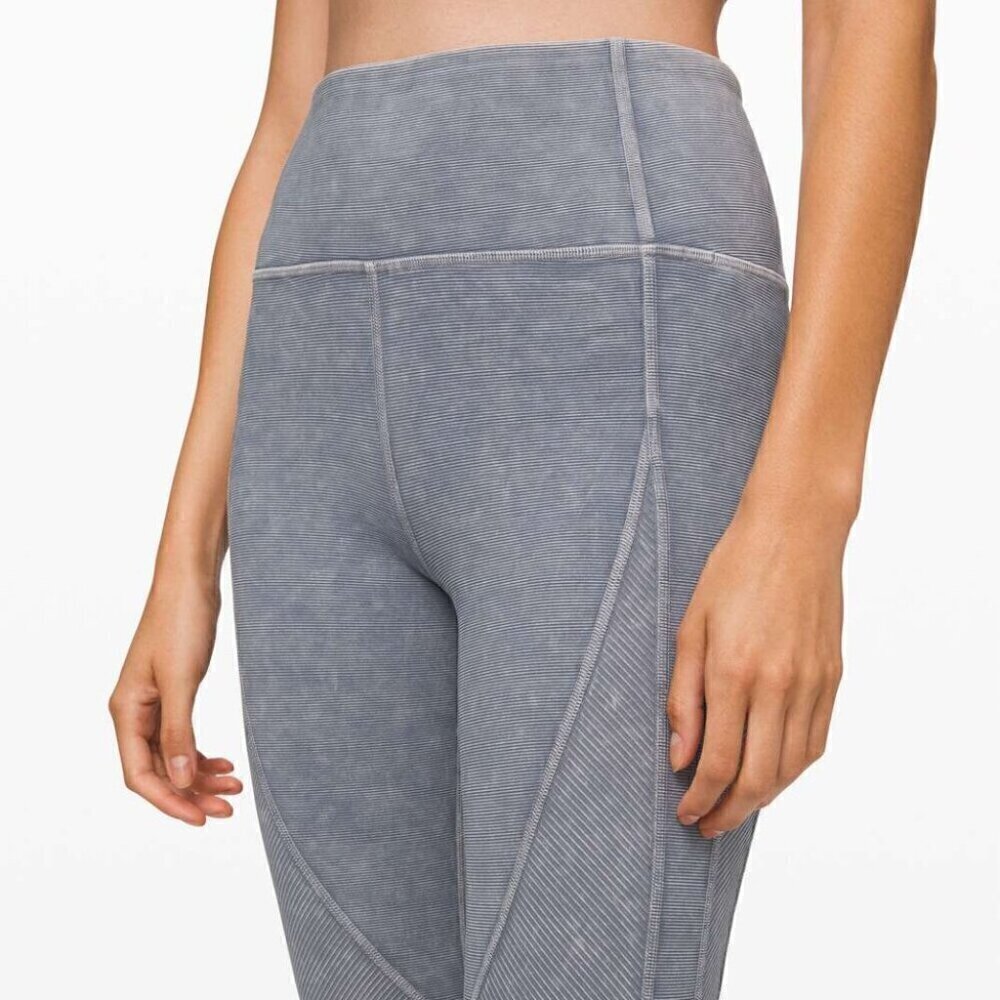 Lululemon Wunder Under High-Rise Tight *Snow Washed Ribbed 28" Washed Luna | 2 - Picture 9 of 10